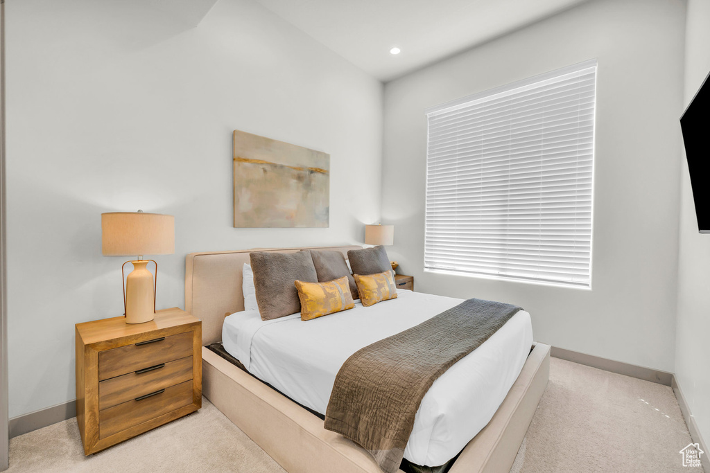 View of carpeted bedroom