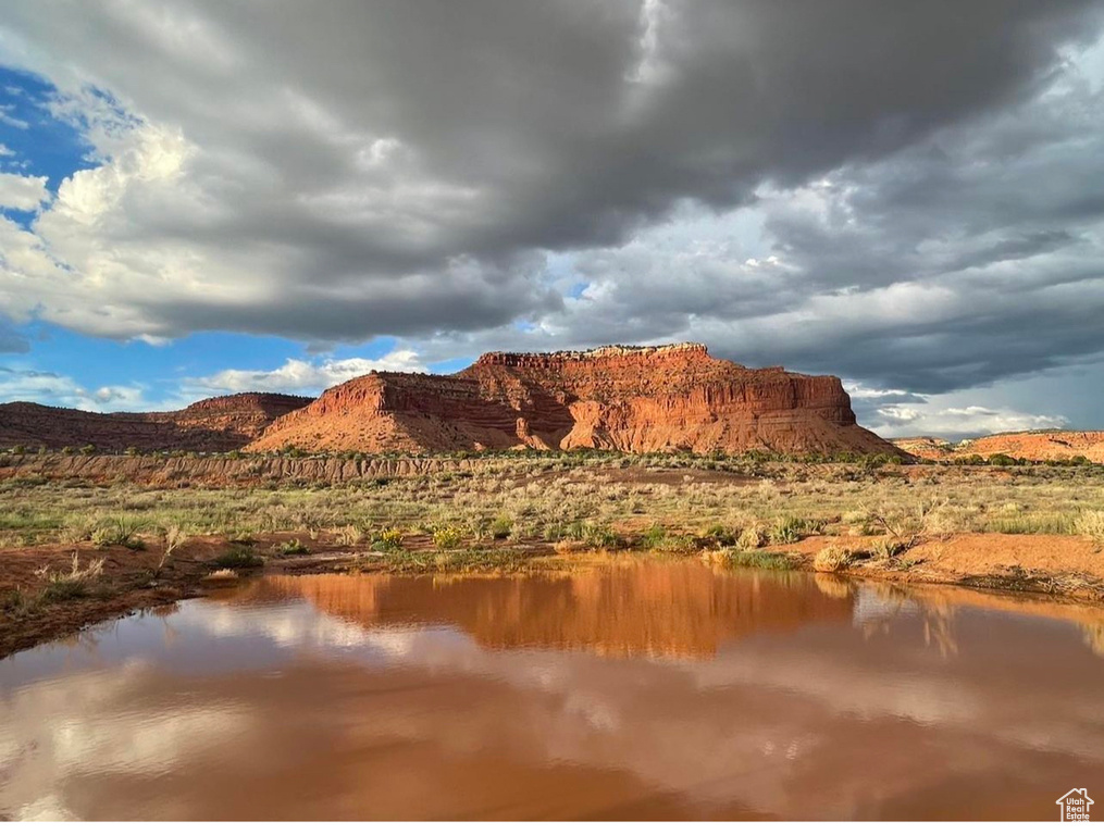 View of mountain feature with a water view