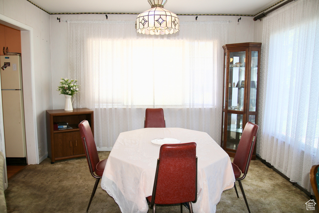 Dining room with a healthy amount of sunlight