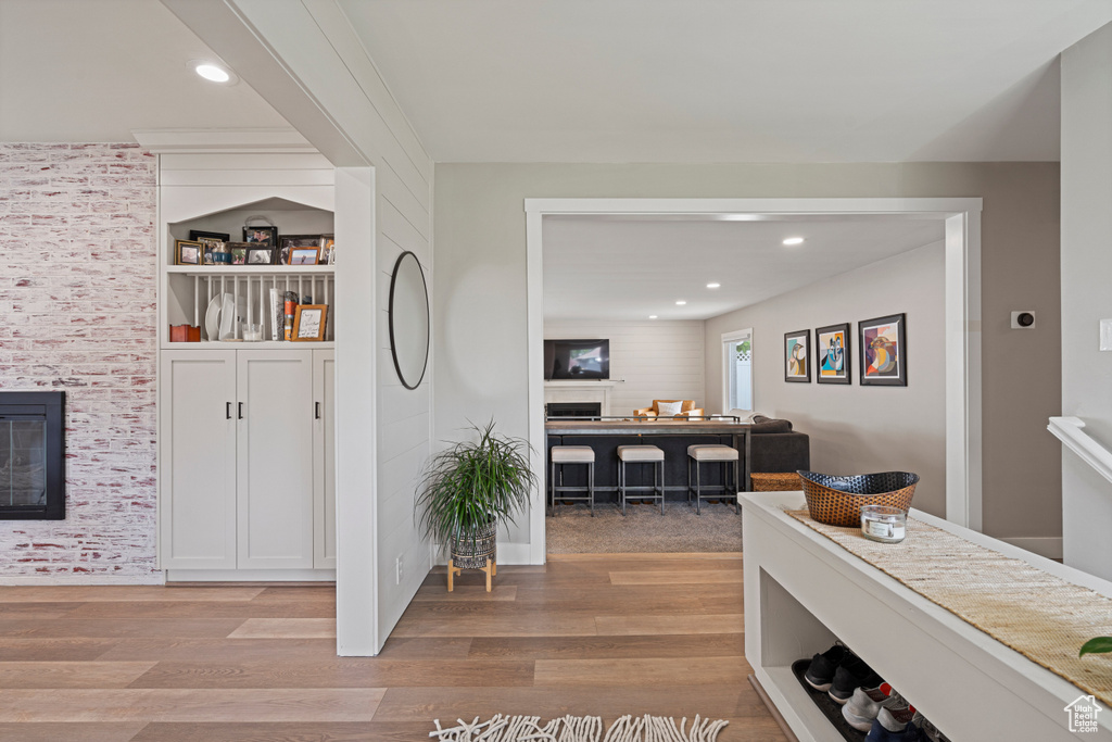 Interior space featuring hardwood / wood-style floors