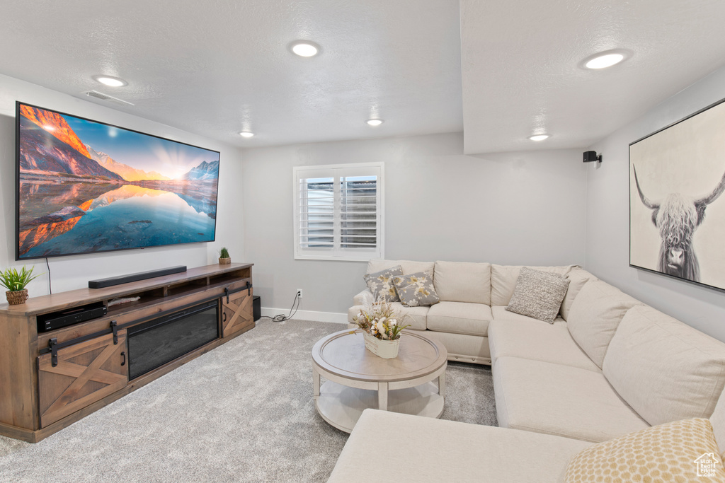 View of carpeted living room