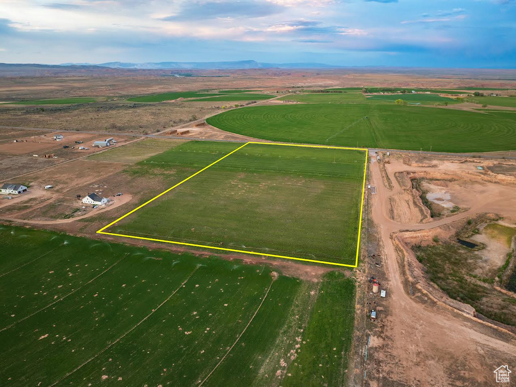 Bird's eye view featuring a rural view