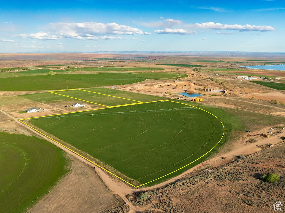 Aerial view with a rural view