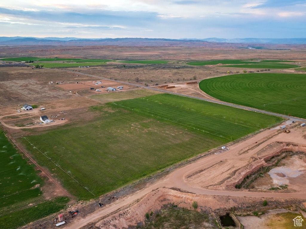 Aerial view with a rural view