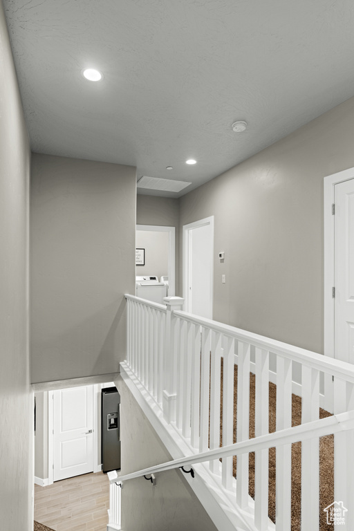 Interior space with light wood-type flooring