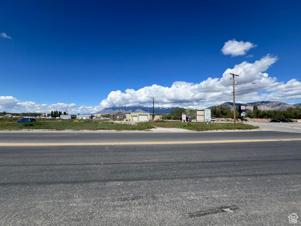 View of road featuring a mountain view