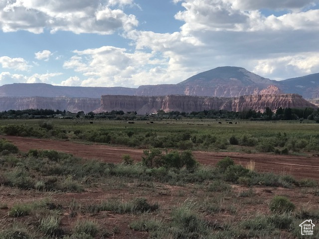 Property view of mountains with a rural view