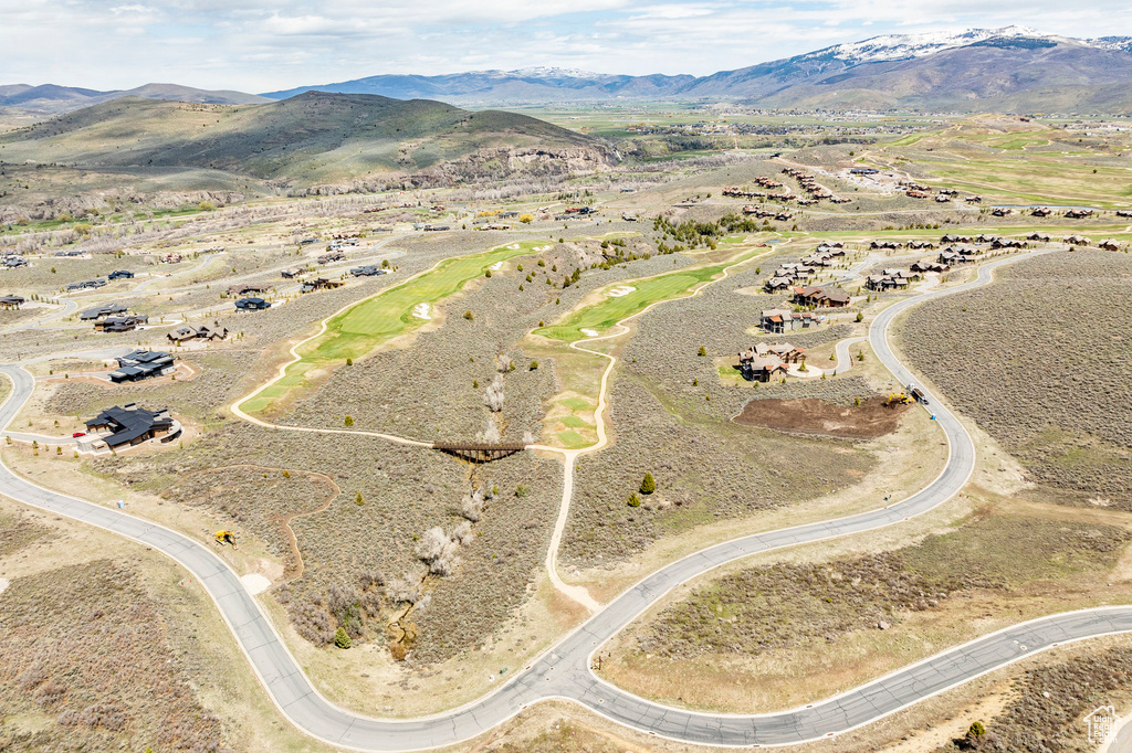 Birds eye view of property featuring a mountain view and a rural view