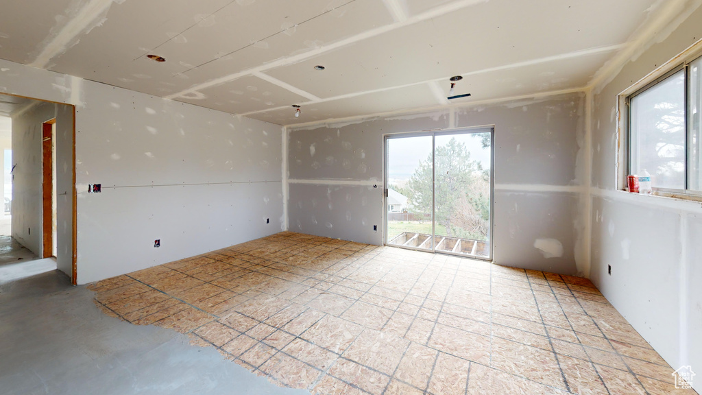 Empty room with tile floors