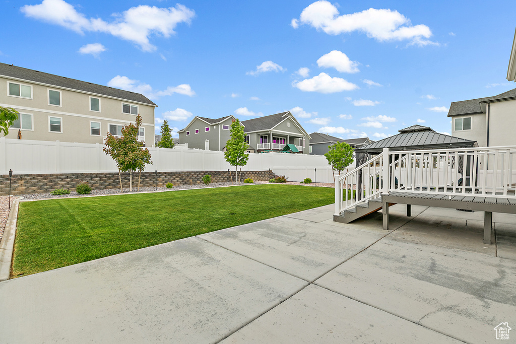 View of terrace featuring a wooden deck