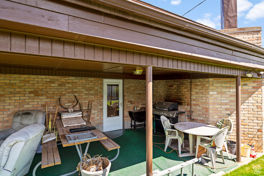 View of patio / terrace with grilling area