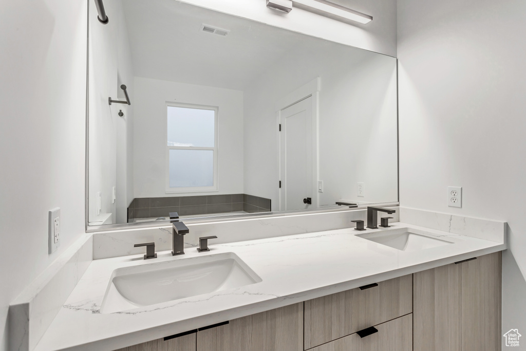 Bathroom with double vanity