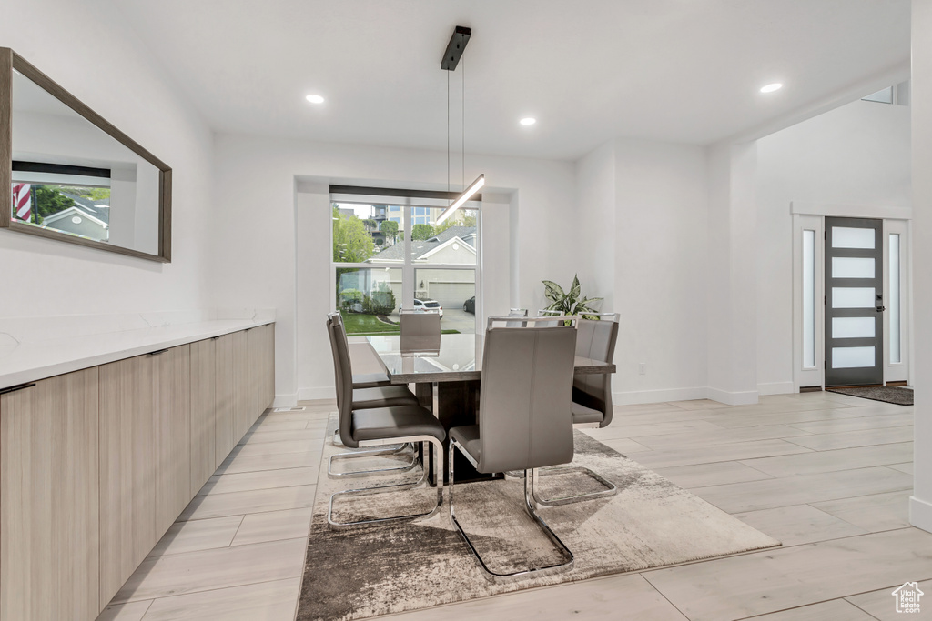 Dining space featuring a wealth of natural light