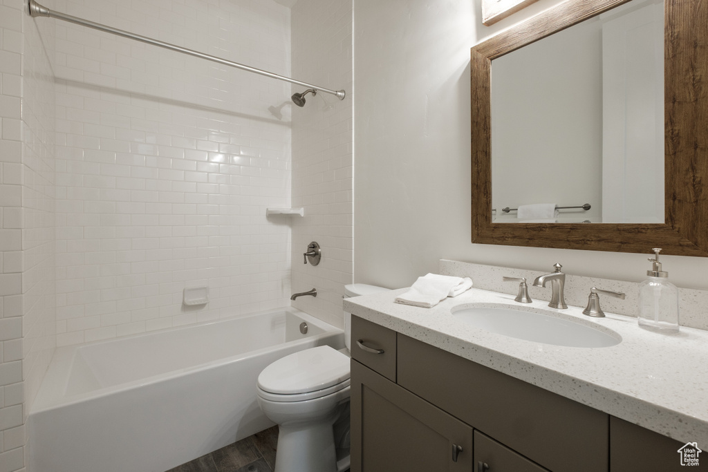 Full bath with vanity and  shower combination