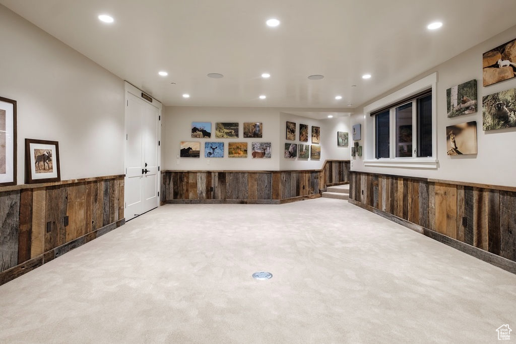 View of carpeted living room