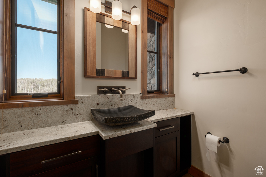 Bathroom featuring vanity