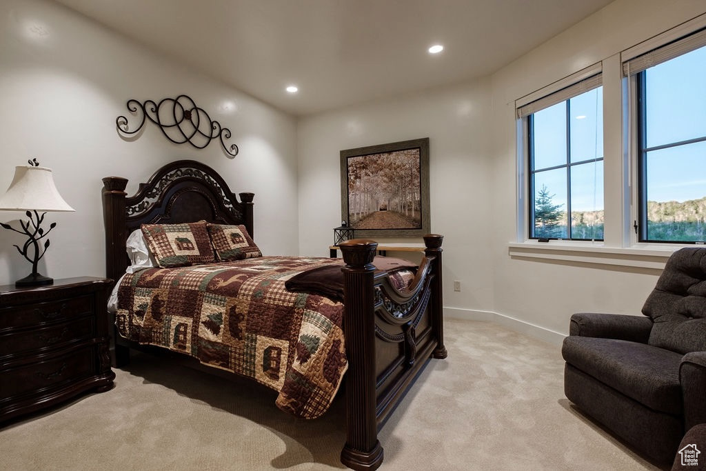 View of carpeted bedroom