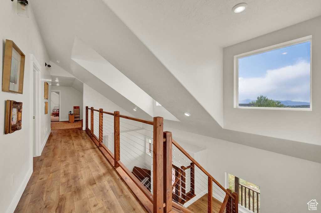 Hallway featuring light hardwood / wood-style floors