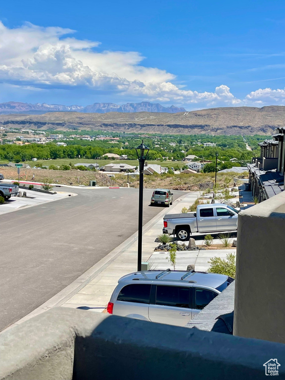 View of road featuring a mountain view