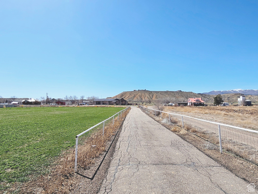 View of road featuring a mountain view