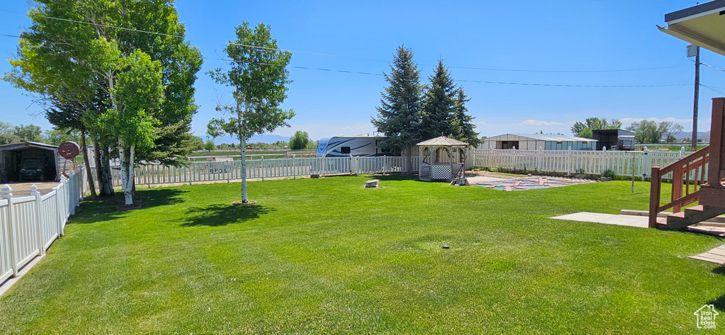 View of yard featuring a patio