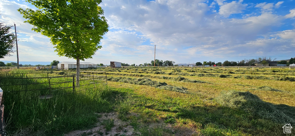 View of yard featuring a view of countryside