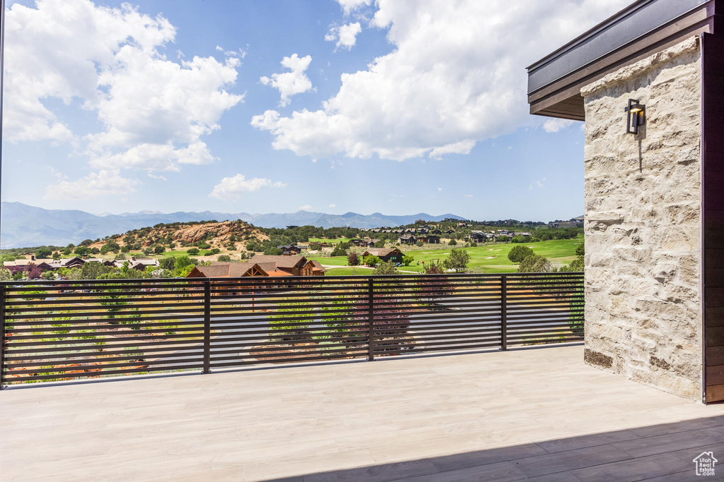 Deck with a mountain view