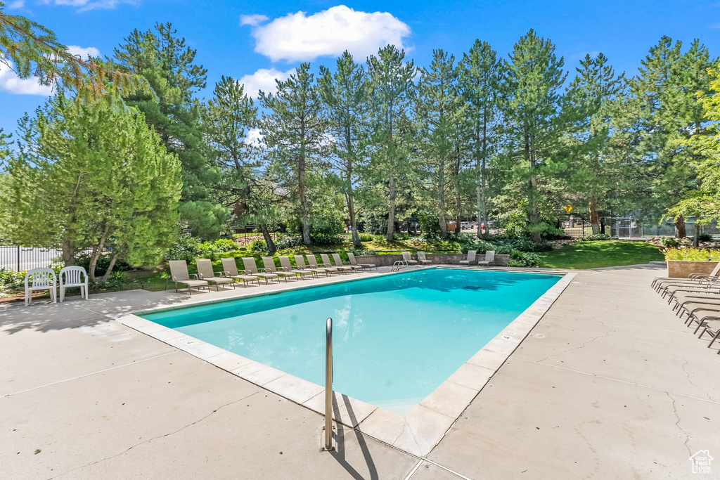 View of pool with a patio