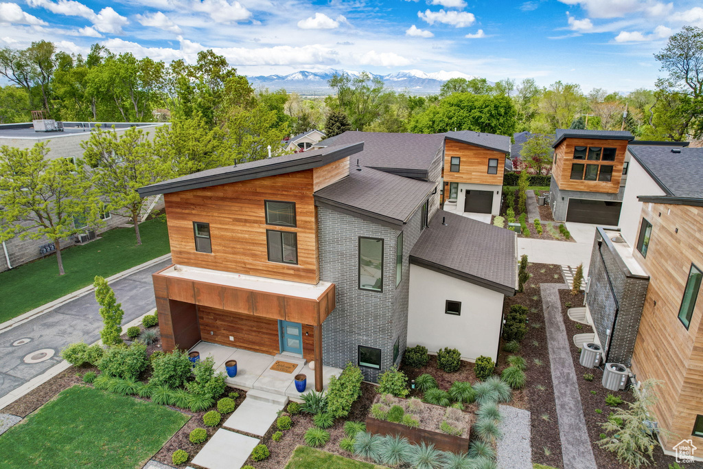 Modern home featuring central AC unit