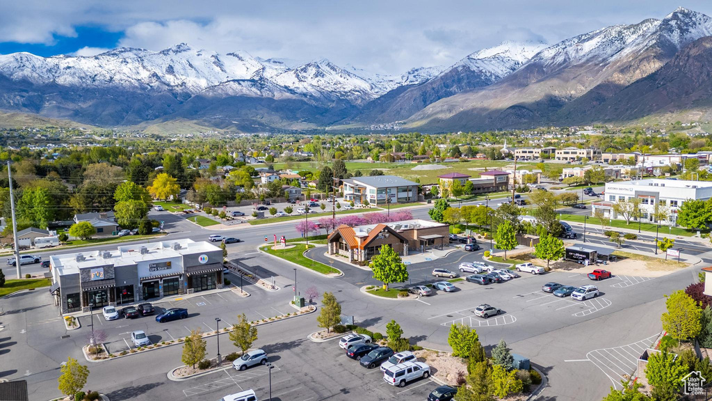 Exterior space featuring a mountain view