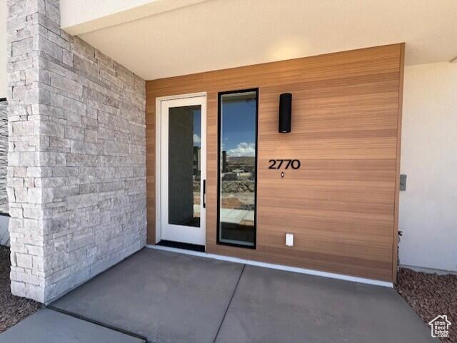 View of doorway to property