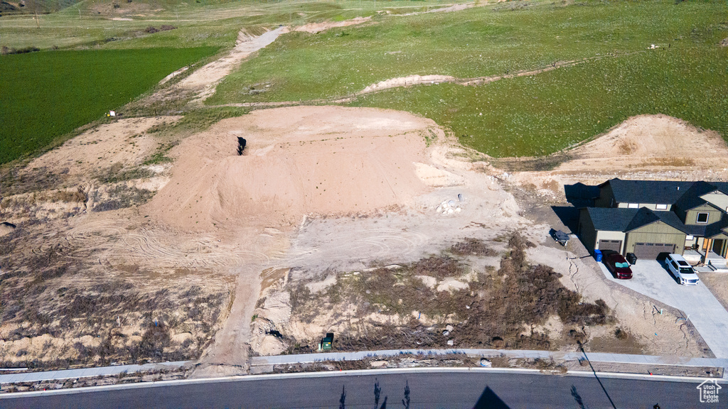 Aerial view with a rural view