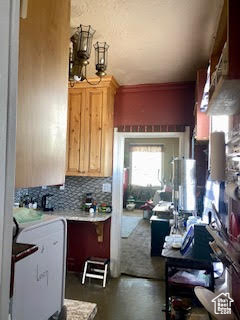 Kitchen with backsplash