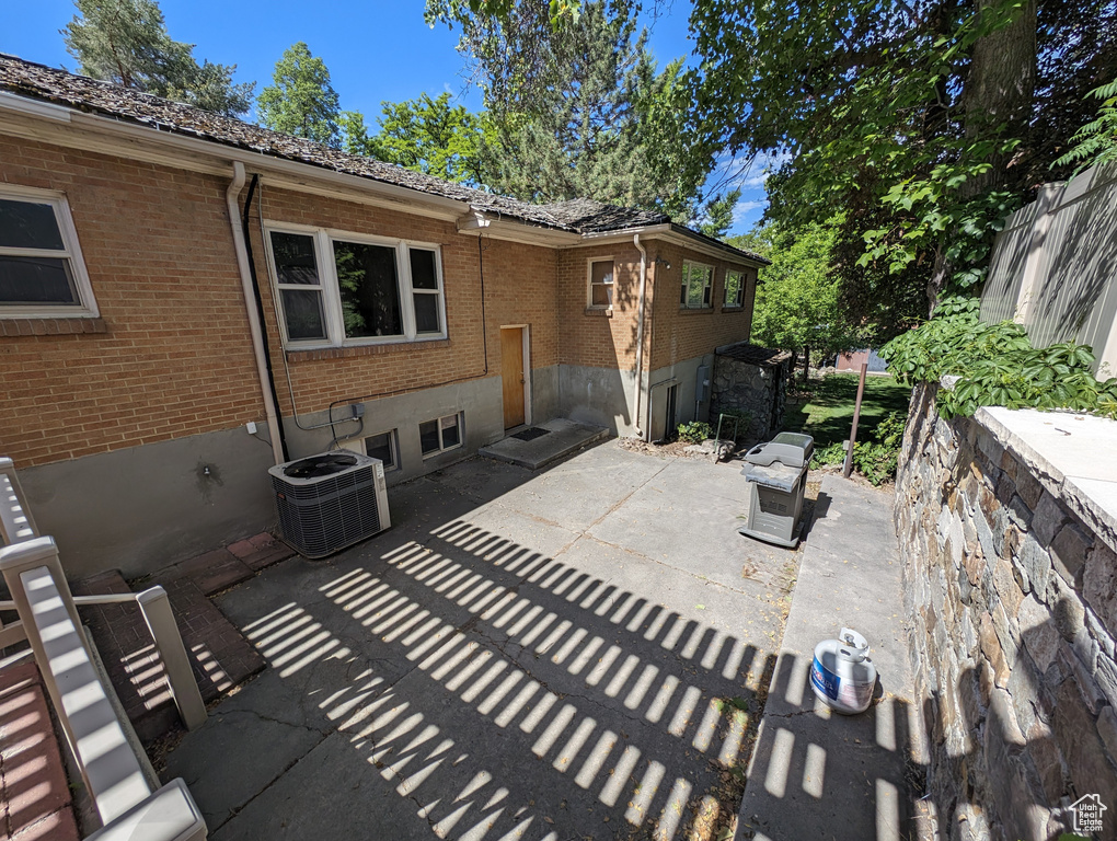 View of patio / terrace featuring central AC unit