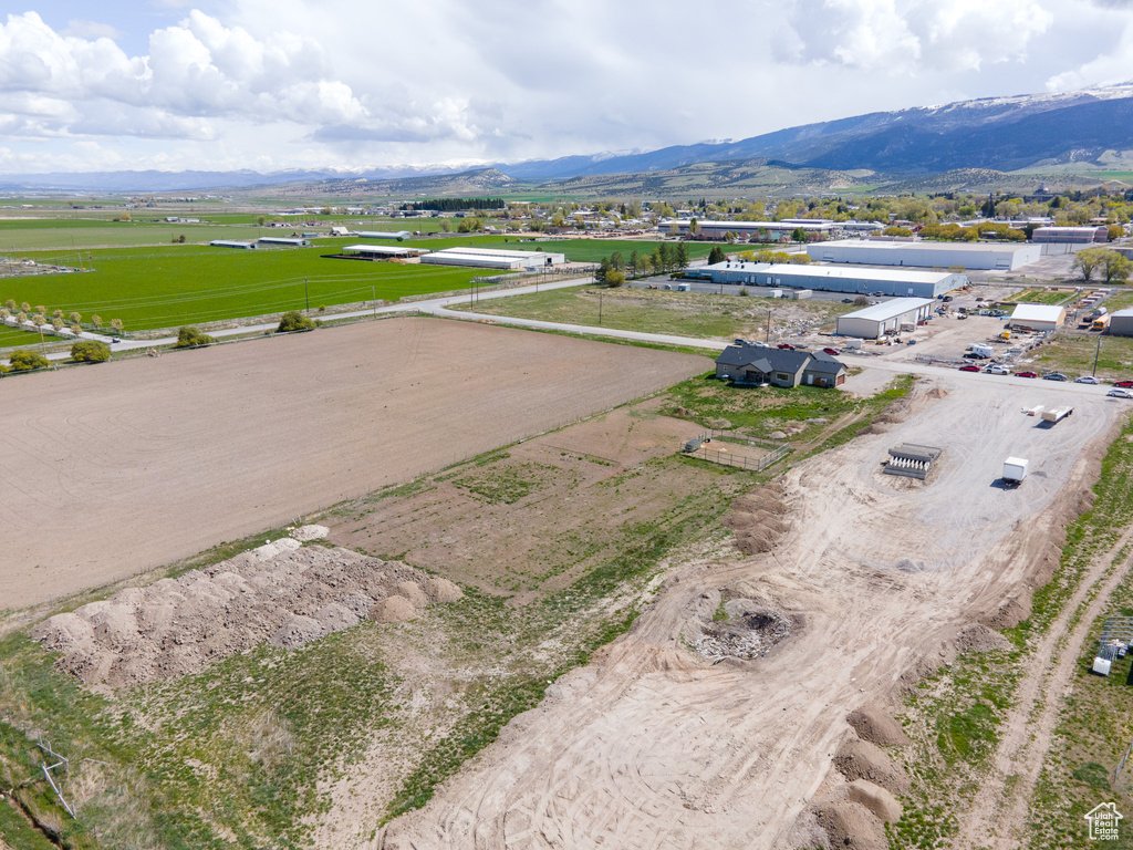 Drone / aerial view with a mountain view