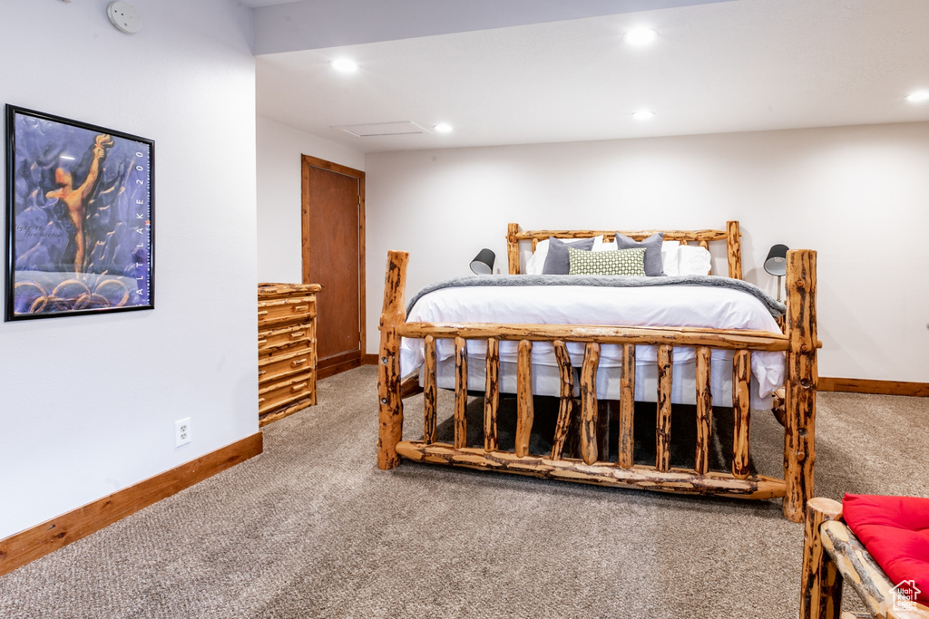 View of carpeted bedroom