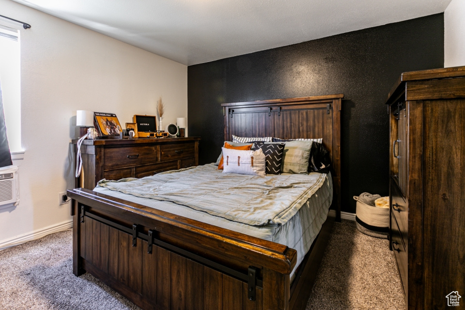 View of carpeted bedroom