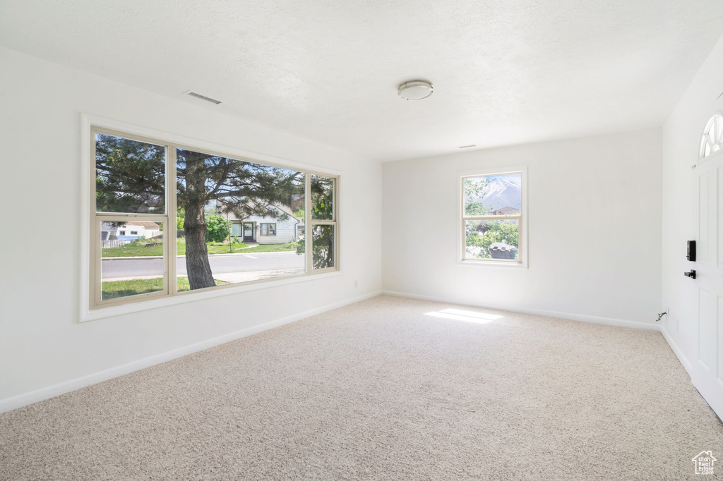 View of carpeted spare room