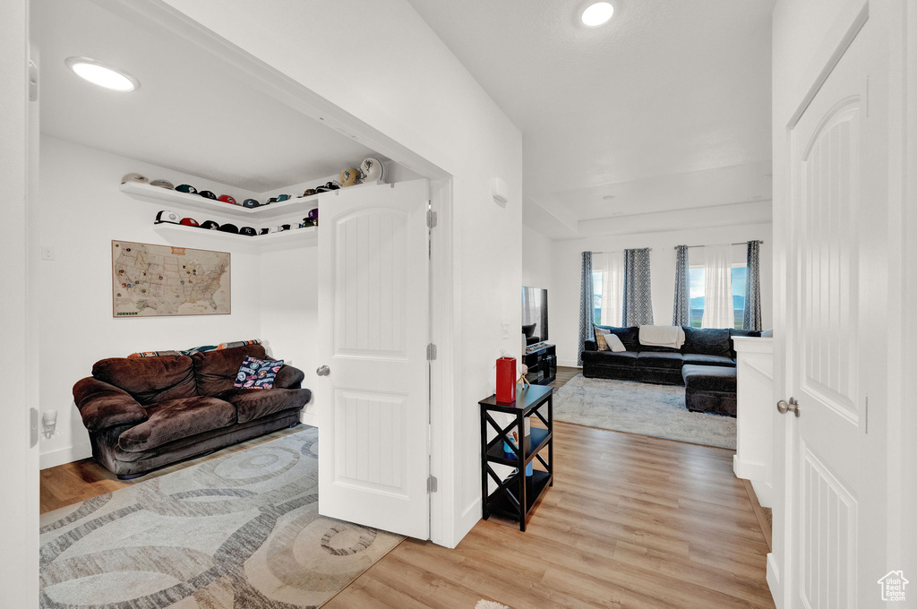 Interior space featuring light wood-type flooring