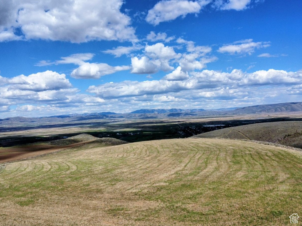 Mountain view featuring a rural view