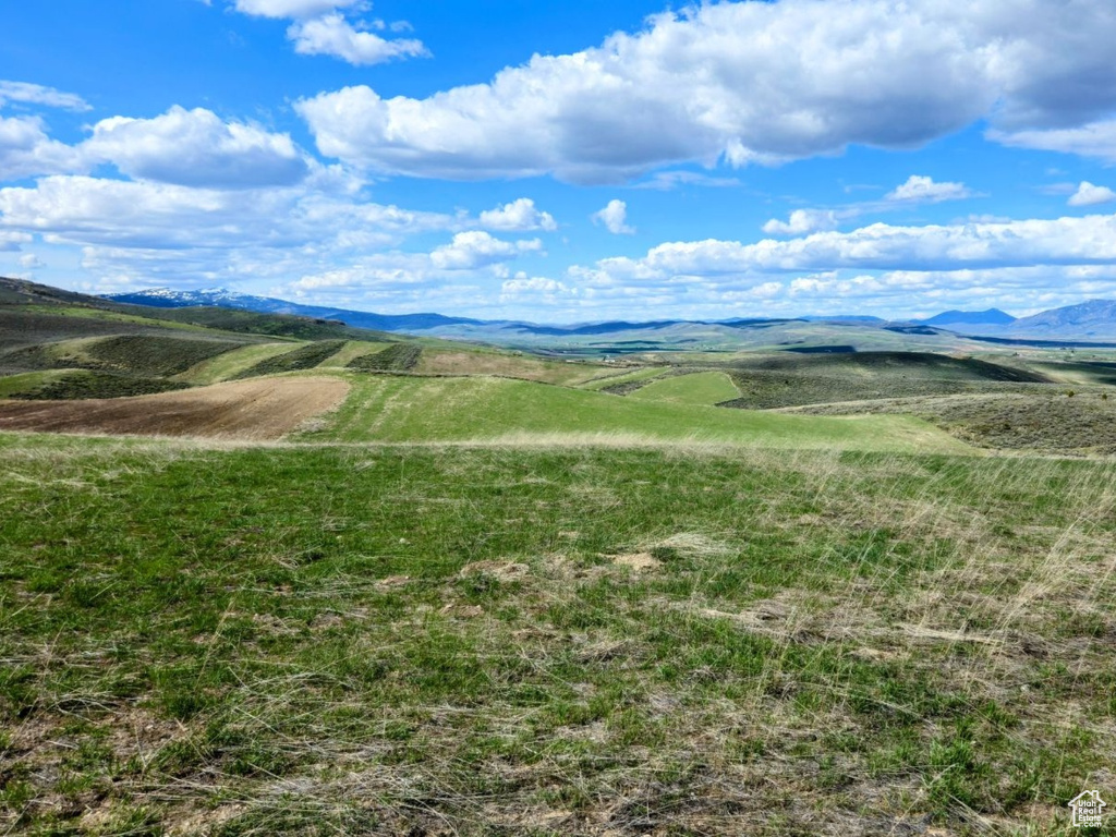 View of mountain feature with a rural view