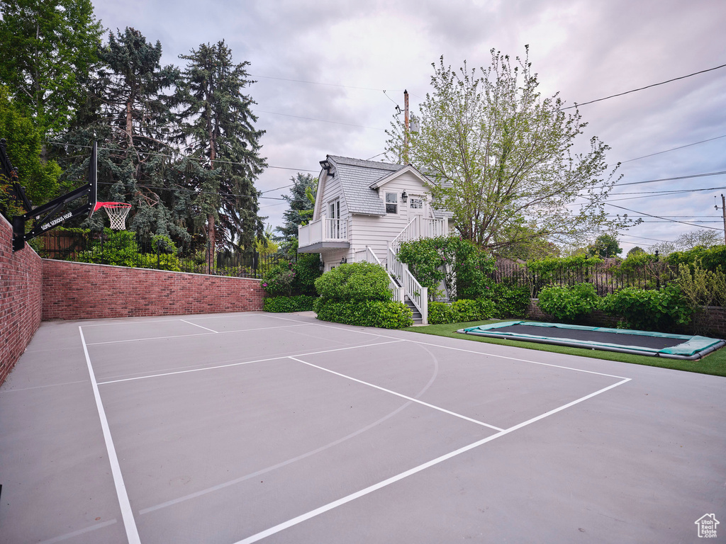 View of basketball court