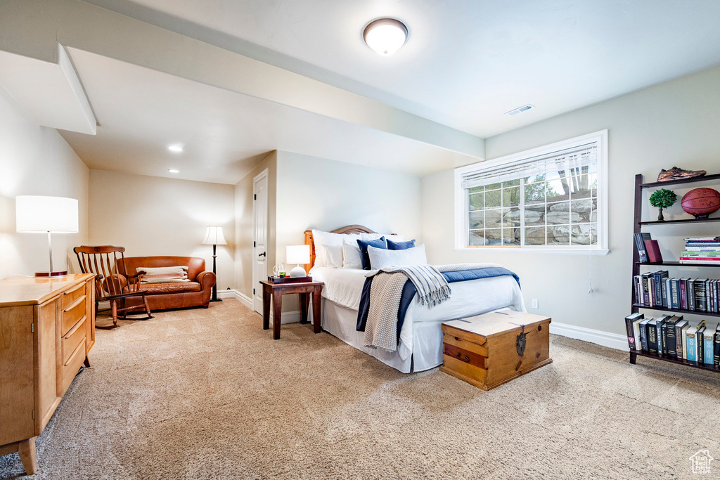 View of carpeted bedroom