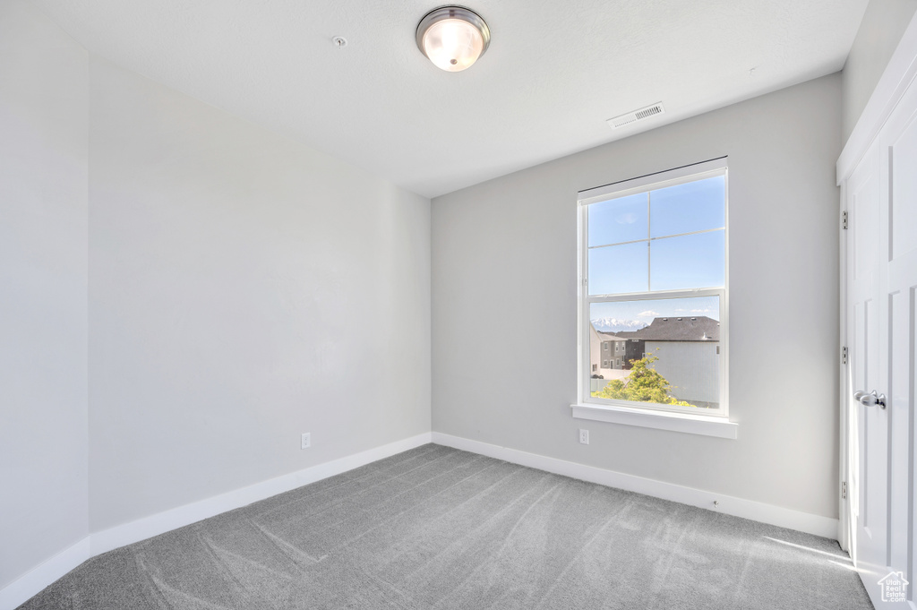 View of carpeted spare room