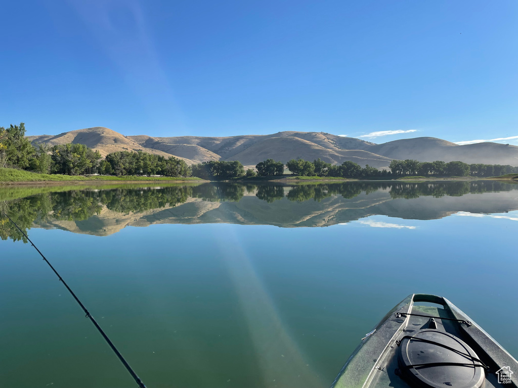 Property view of water with a mountain view