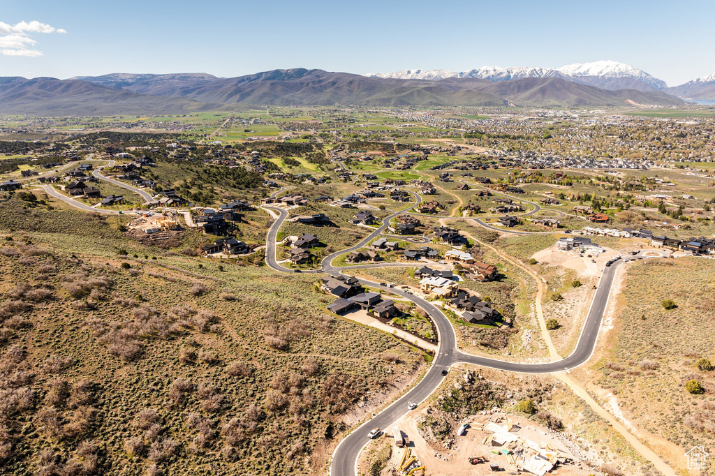 Bird's eye view featuring a mountain view