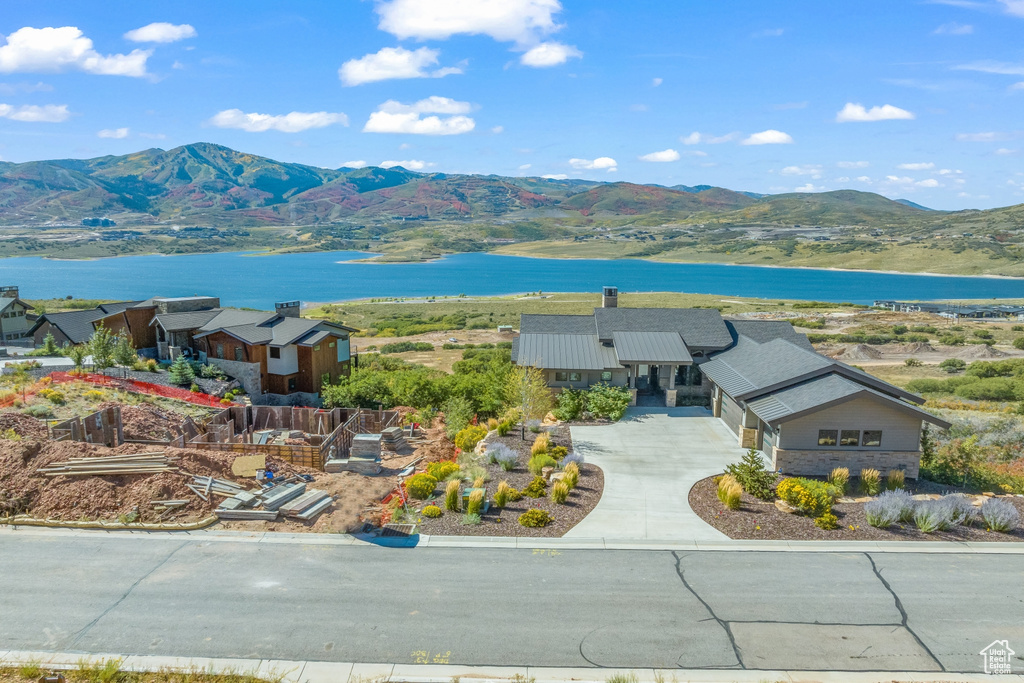 Exterior space featuring a mountain view