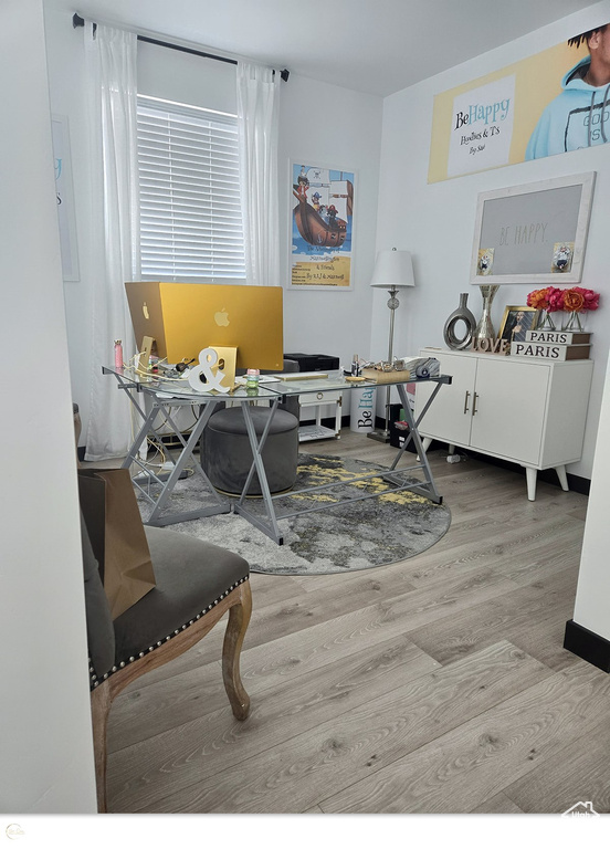 Interior space featuring wood-type flooring