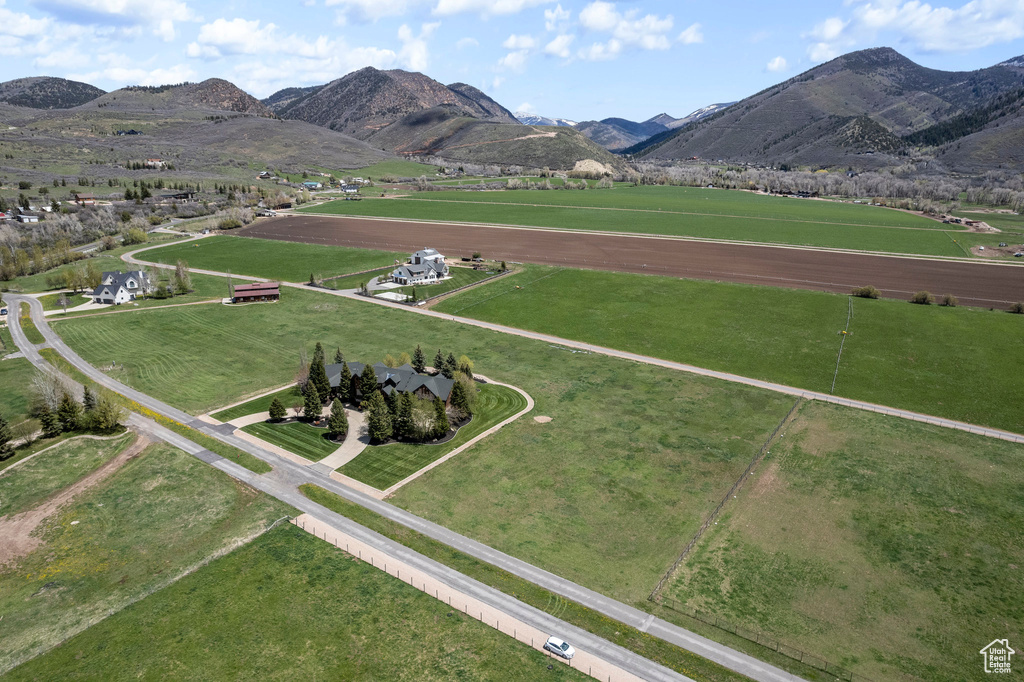 Bird\\\'s eye view featuring a rural view and a mountain view