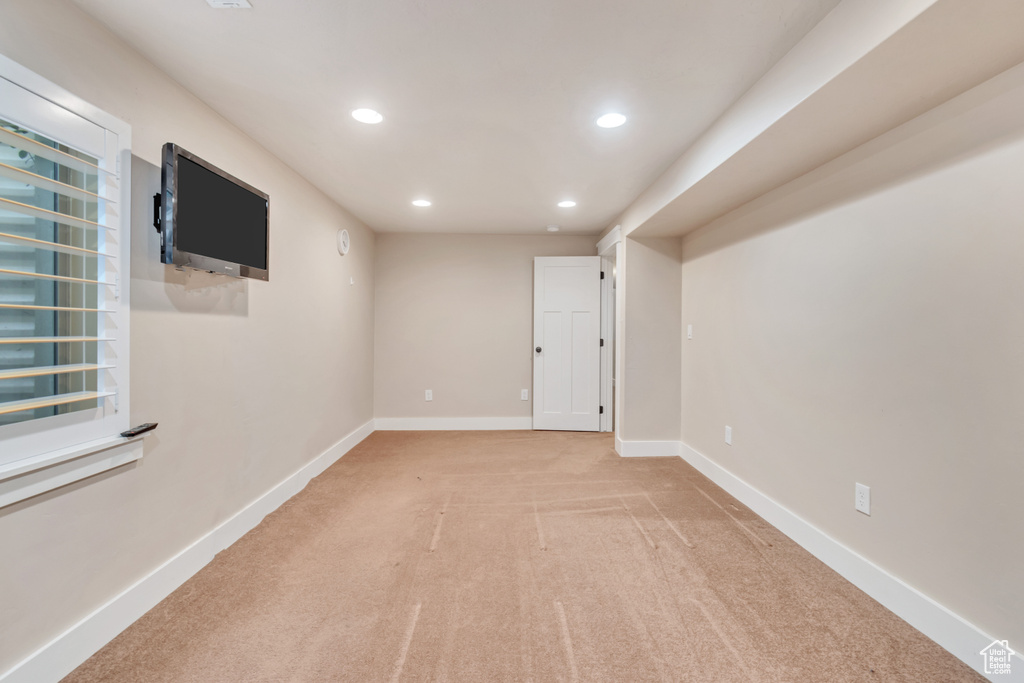 View of carpeted spare room